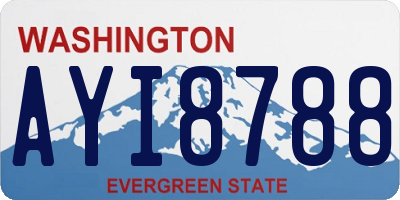 WA license plate AYI8788