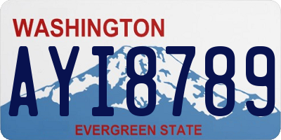 WA license plate AYI8789