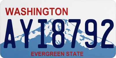 WA license plate AYI8792