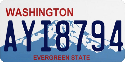 WA license plate AYI8794