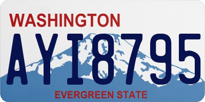 WA license plate AYI8795