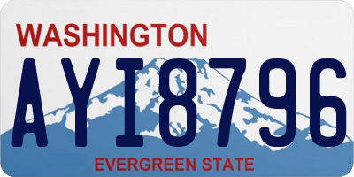 WA license plate AYI8796