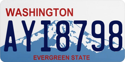 WA license plate AYI8798