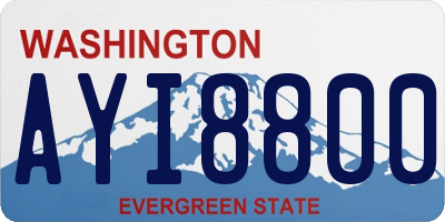 WA license plate AYI8800