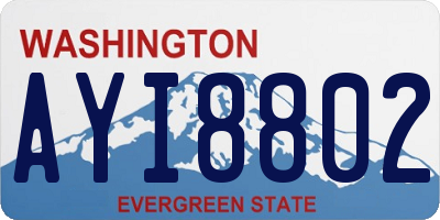 WA license plate AYI8802