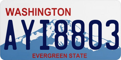 WA license plate AYI8803