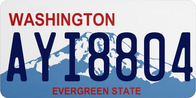 WA license plate AYI8804