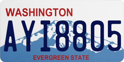 WA license plate AYI8805