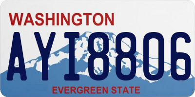 WA license plate AYI8806