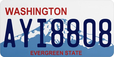 WA license plate AYI8808