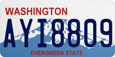 WA license plate AYI8809