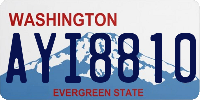 WA license plate AYI8810