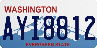 WA license plate AYI8812