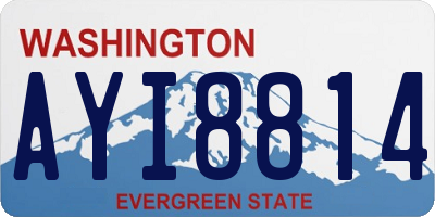 WA license plate AYI8814