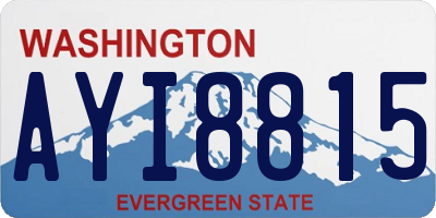 WA license plate AYI8815