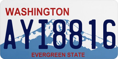WA license plate AYI8816
