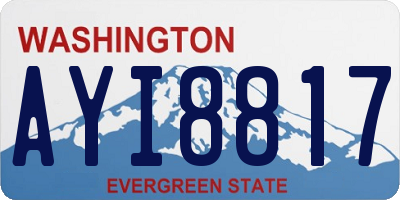 WA license plate AYI8817
