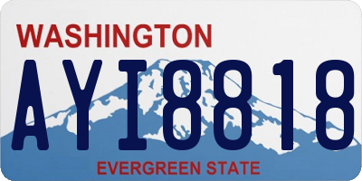 WA license plate AYI8818