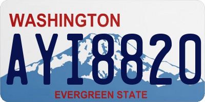 WA license plate AYI8820