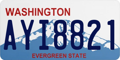 WA license plate AYI8821