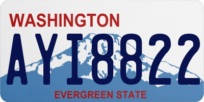 WA license plate AYI8822