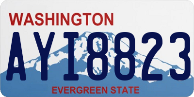 WA license plate AYI8823