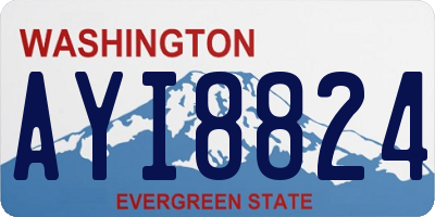 WA license plate AYI8824