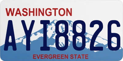 WA license plate AYI8826