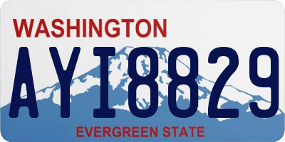WA license plate AYI8829