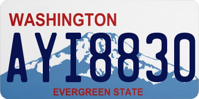 WA license plate AYI8830