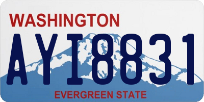 WA license plate AYI8831