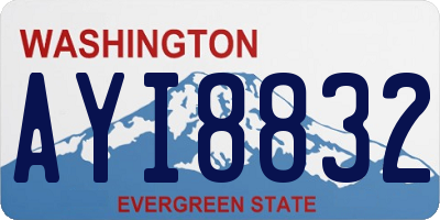 WA license plate AYI8832