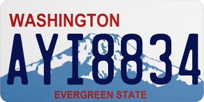 WA license plate AYI8834