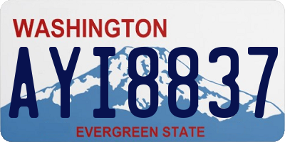 WA license plate AYI8837