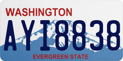 WA license plate AYI8838