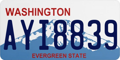 WA license plate AYI8839