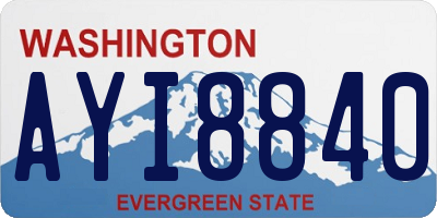 WA license plate AYI8840