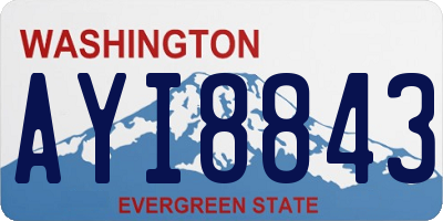 WA license plate AYI8843