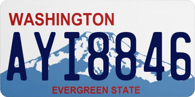 WA license plate AYI8846