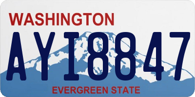 WA license plate AYI8847