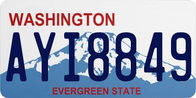 WA license plate AYI8849
