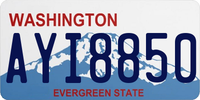 WA license plate AYI8850