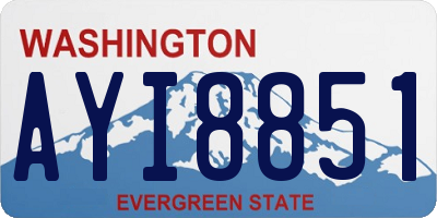 WA license plate AYI8851