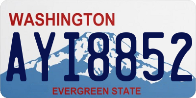 WA license plate AYI8852