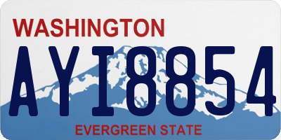 WA license plate AYI8854