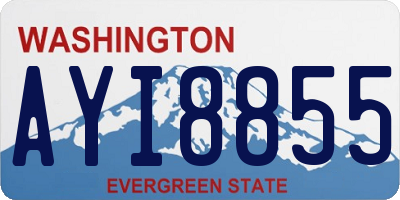 WA license plate AYI8855