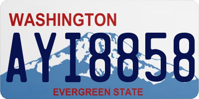 WA license plate AYI8858