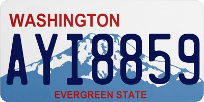 WA license plate AYI8859