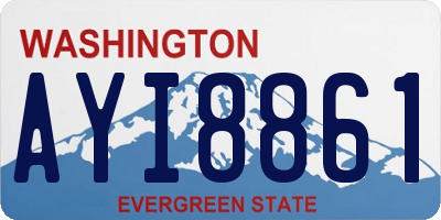WA license plate AYI8861