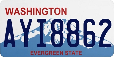 WA license plate AYI8862